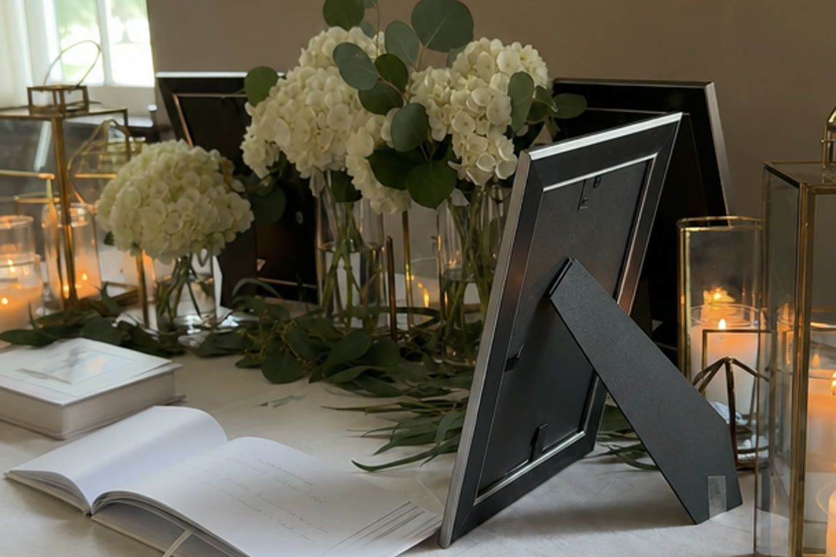 Celebration of life memory table