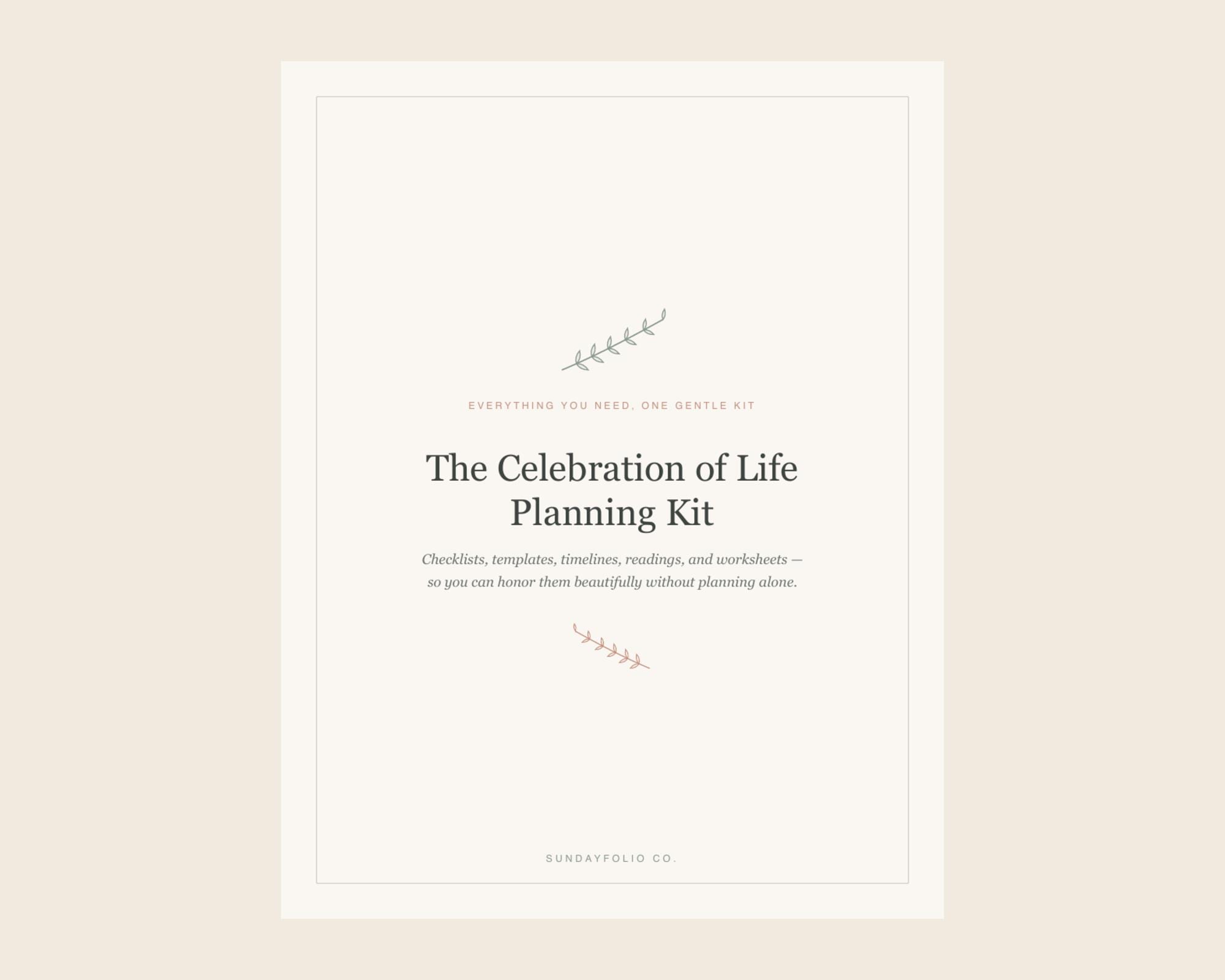 Celebration of Life Planning Kit