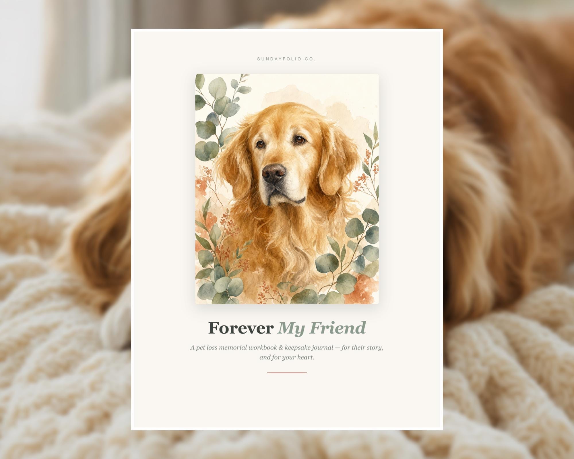 Pet Loss Memorial Workbook & Keepsake Journal